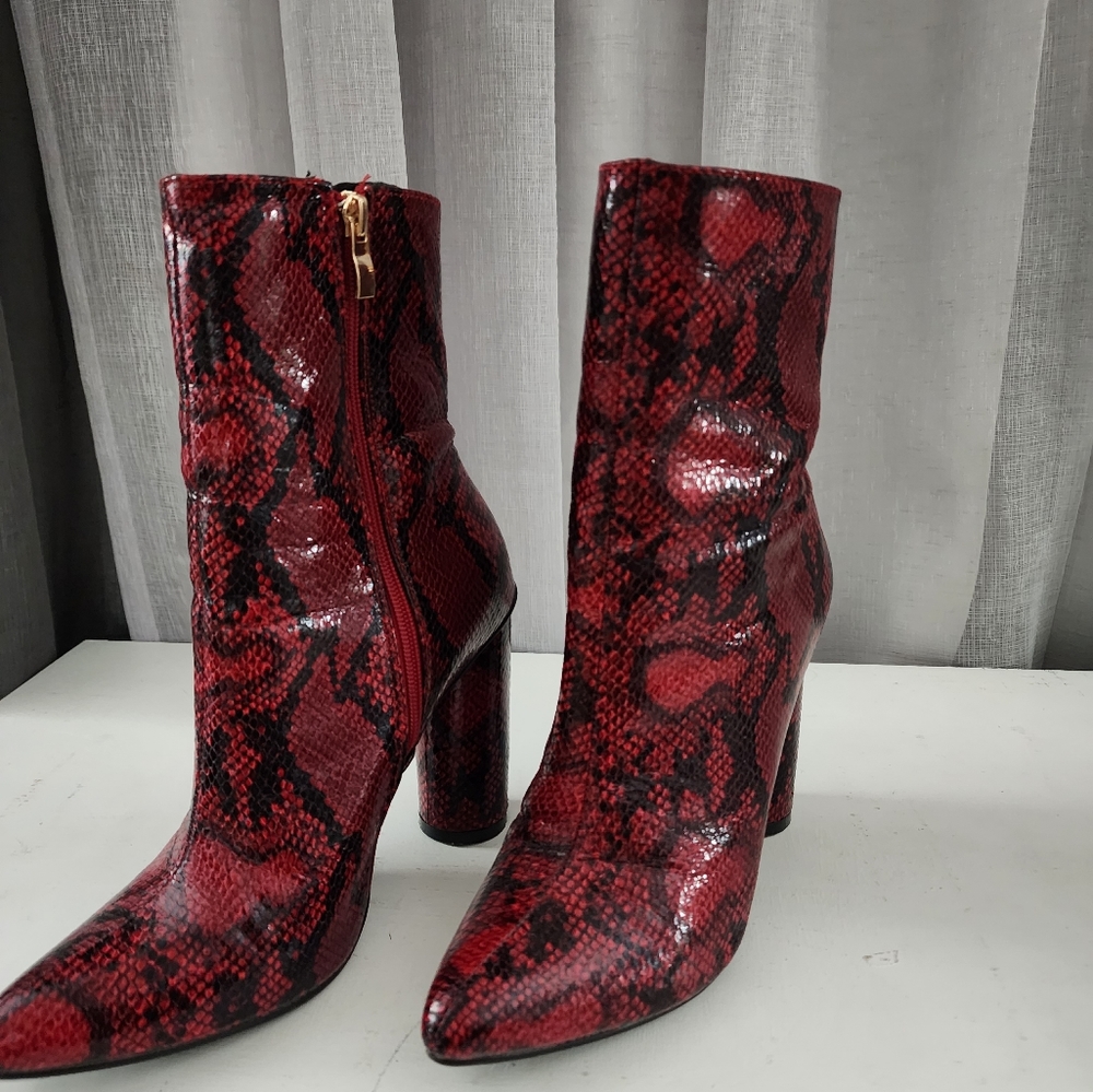 Snake print heels